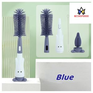 WESHOP 888Baby Milk Bottle Brush Cleaner Straw Brush Pacifier Brush Silicone Brush Set