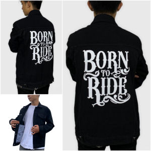 Jaket Jeans Denim Sablon Gambar Belakang - BLACK PREMIUM QUALITY BEST SELLER