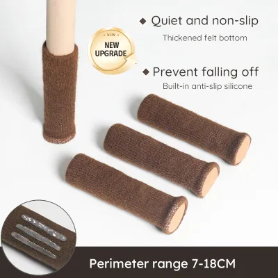 🇸🇬【SG stock】24pcs Chair Table Leg Cover Socks Protection Quiet Non-slip Floor Protectors For Furniture Legs Floor Prote