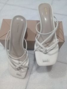 Sandal Wanita remaja dewasa terbaru 2024 bahan sintetis HAK Tahu heels Tinggi 5CM