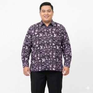 Exclusive Batik Long Sleeve (XL Size) - 100% Genuine Handmade Batik - Hand-Stamped