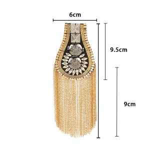 Vintage Tassel Chain Shoulder Badges Epaulet Epaulette Shoulder Jewelry Tassel