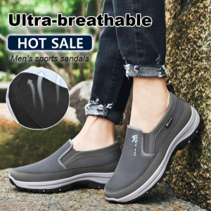 Mens Shoes Summer Softbottom Lazy Low-Top Slip-On Breathable Business Shoes Outdoor Canvas Shoes