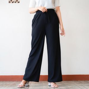 Celana Kulot Highwaist Knit Hornet Premium Variasi Pinggang Tali