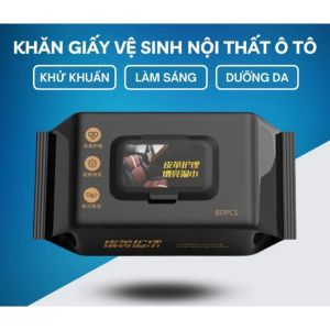 Khăn ướt 80 tờ vệ sinh nội thất ô tôxe máy tiện dụng - Giấy ướt phục hồi tái tạo nội thất sáng bóng