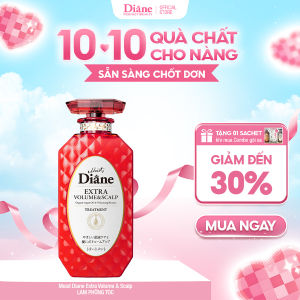 Dầu xả làm phồng tóc dành cho tóc mỏng thưa tóc xẹp Moist Diane Extra Volume & Scalp 450ml