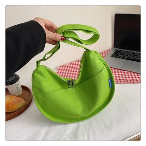 ZGEN06 Fashion Korean Fashion Canvas Bag Girls New Large Capacity Shoulder Bag Joker Fashion Messenger Bag Simple Student Class