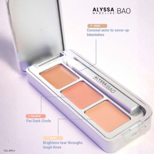 [NEW] Alyssa Madeline 3-in-1 Perfect Cover Concealer Palette Full Coverage Waterproof No Crease Hydrating Color Corrector