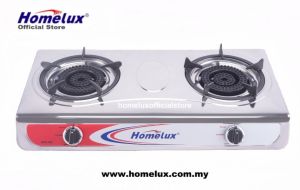 [ SIRIM ] HOMELUX HIGH QUALITY STAINLESS STEEL DOUBLE BURNER GAS STOVE HDS-333 LOW PRESSURE