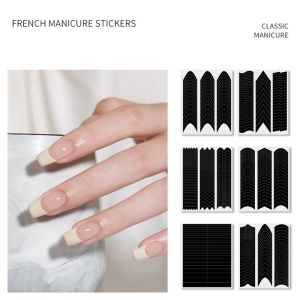New French Nail Art Sticker / Smile Sticker Wavy Line 3-in-1 Nail Art Sticker / Nail polish glue spray sticker