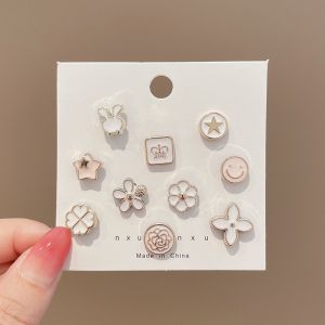 10pc Maternity Brooches Korean Fashion Shirts Anti-Glare Brooch Fashion Clothing Accessories Small Corsage Decoration