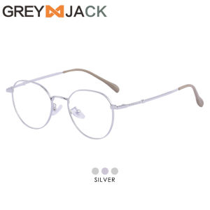 Grey Jack Kacamata Antiradiasi Blueray Komputer Bahan Titanium Ringan Simple Fashionable Bisa Lensa Minus Stylish Wanita Pria 682