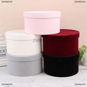 [COD] ZHONGYI0 1 cái vòng Flannelette Hộp Hoa florist Quà Tặng bên bao bì hộp trang trí