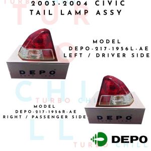 DEPO-217-1956R-L-AE 2003-2004 HONDA CIVIC TAIL LAMP ASSY ECE