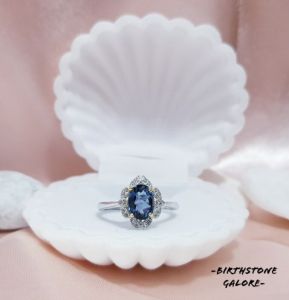 Natural Topaz Birthstone S925 silver ring/Gemstone/November birthstone/topaz ring/cincin topaz/S925 adjustable