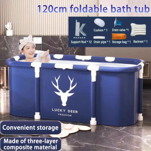 1.2 M Large Portable Bathtub 2 Adults New Folding Bath Bucket Six-Layer Oxford Cloth Adult Portable Bathtub Bath Bucket