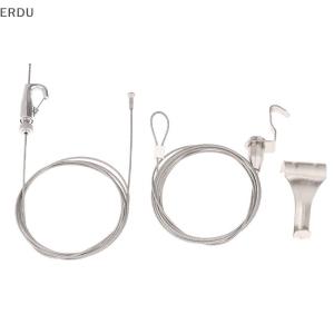 💕💞【Special price】ERDU 0.5-2เมตรปรับได้ศิลปะการแสดงผลที่แขวน304สแตนเลสสายเคเบิลชุดแขวนสำหรับแกลเลอรี่ภาพระงับเพดาน
