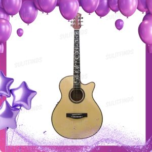 Thunder Acoustic Guitar A120 with EQ - natural with Bag