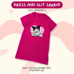 Dress Midi Slit Sanrio - Dress Anak Perempuan 2-10 Tahun Pineapple Kids