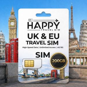 UK SIM Card United Kingdom England London Travel SIM  Three UK LOCAL Network 5G  Big Data 40GB/100GB/200GB/Unlimited  Calls & SMS Included  + Europe 41 Countries Roaming  30 Days