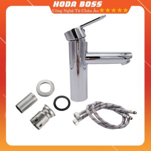 Vòi lavabo chậu rửa mặt nóng lạnh HODABOSS trụ tròn mạ NIKENkiểu dáng nhỏ gọn hiện đại