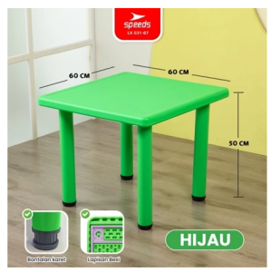 031-67 SPEEDS Meja Belajar Anak Persegi HDPE Meja TK Tebal Kokoh Paud Playgroup Kids Table 031-67