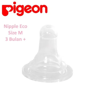 Pigeon Baby Silicone Nipple Eco Size S | M | L | Dot Slim Neck Eco | Dot Botol Bayi Silikon