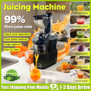 Automatic Juicer Fruits and Vegetables with Separator Electric Juicers Heavy Duty Original Portable Fruit Blender Juicer Household Slow Juicer Machine Fresh Squeezed Juice Maker Whole Fruit Juicer Mute Juice Slag Separator