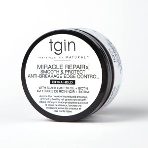 tgin Smooth & Edge Control – Strong Hold & Hair ment – 4 Oz Miracle RepaiRx Non-Flaking Formula – tgin Hair Products with tin & Black Castor Oil for Curl Growth – Scent