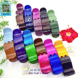 Kẹp tóc nữ hàn quốc cute phụ kiện bé gái kẹp càng cua 5 răng gắp tóc nhựa tròn bóng nhiều màu loại 1 Hàn Quốc cao cấp - thương hiệu Vợ Chồng Tôi