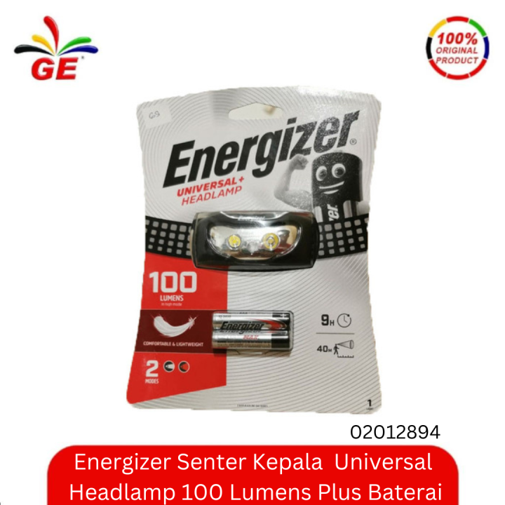 Energizer Senter Kepala Universal Headlamp 100 Lumens Plus Baterai ...