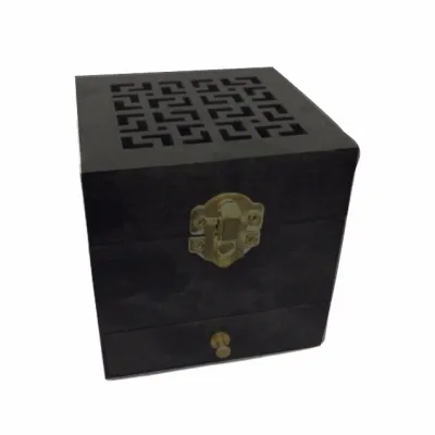 Bakhoor Burner Wooden Box Square Wood Mabkhara Bukhoor Incense Pinewood Incense Pyramid Agarwood Sandalwood Box