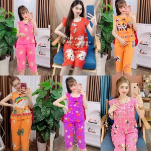 SET BỘ LỤA MẶC NHÀ TAY CÁNH TIÊN DỄ THƯƠNG họa tiết siêu xinh ( ẢNH THẬT)