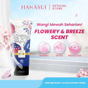 Hanasui Brightening Perfume Body Lotion - Hand and Body Lotion With Niacinamide UVA + UVB Protection Mencerahkan Melembabkan Wangi