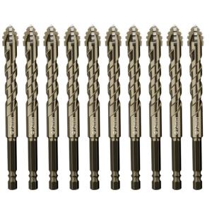 Multiple Size Cementite Drill 6 8 10 12mm For Hard Materials Serrated Border Plan Strengthened Stability Dry Drilling Action