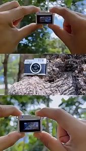 Mini Camera 1080P Retro Digital Camera with LED Flash Light S150 Super Mini Camera 0.96inch IPS Color Screen 1920x1080p Portable Pocket Camera Classic Retro Ornament LED Fill Light