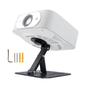 Foldable Projector Stand Metal Frame 180° Rotate Double Joints Tool Less Setup Thin 1Inch Folded Height