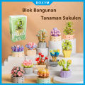 Pot Sukulen Bunga DIY Lego / Mainan Kreatif Ruang Dekorasi Buket / Tanaman Kehidupan Abadi Hadiah Gadis / Partikel Kecil Blok Bangunan. 