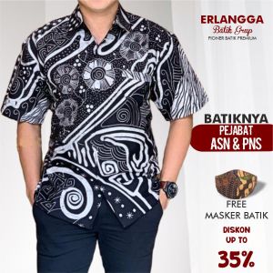 Kemeja Batik Pria Populer Batik Pria Modern Baju Batik Pria Dewasa Acara Formal Non Formal Baju Batik Pria Lengan Pendek Batik Pria Hitam Baju Batik Kekinian Bahan Adem Halus Katun Cabut Sragenan Premium Full Furing Badan