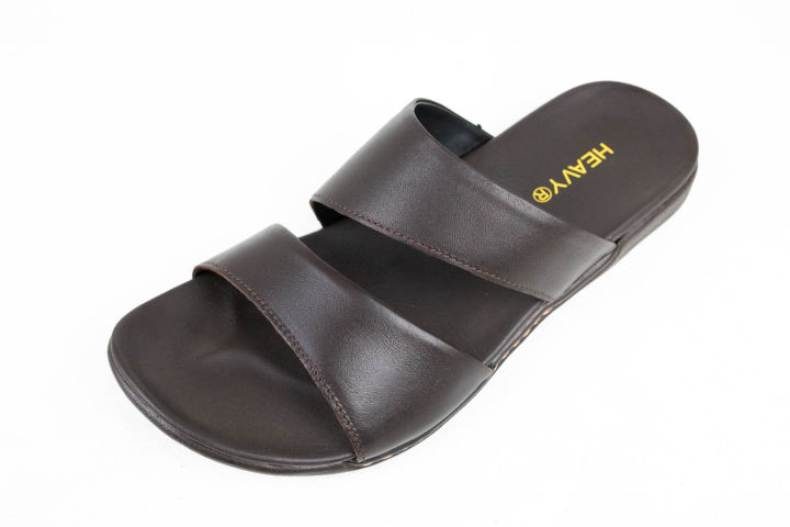 HEAVY SHOES รองเท้าแตะหนังผู้ชายแบบสวม รุ่น VS9100