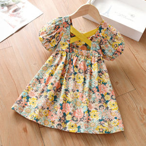 Dapper Darling Dress Anak Perempuan Import Casual Bunga Flowery Dress Summer 2025 New