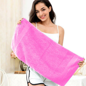 Handuk Wajah Leher 35x70 Pink Cotton 100% Tebal Lembut Termurah Terlaris