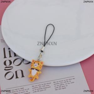 [COD] ZNPNXN Cartoon Cat Phone Strap Keychain Bag Decor For Women Girls Cute Long-tailed Cat Anti Lost Cellphone Chain Pendant Phone Lanyard