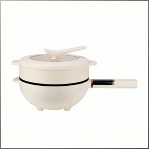 เครื่องทําอาหารไฟฟ้า มัลติฟังก์ชั่น การควบคุมที่ยืดหยุ่น หม้อไฟไฟฟ้า รังผึ้งสแตนเลส หม้อทรงโค้งลึก