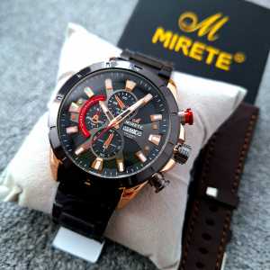 MIRETE Jam Tangan Pria Original Tanggal dan Hari Aktif Tahan Air Dijamin Realpict Sesuai Foto dan Video!!