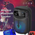 GTS-1349 3 inch Super Bass Portable outdoor tws light Wireless Bluetooth Speaker with TF Card USB Player. 
