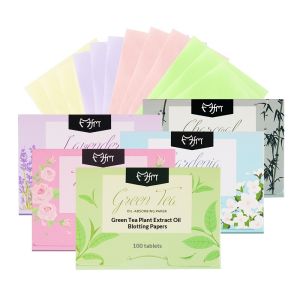 BLOOMRIDGE Giấy thấm dầu hương oải hương cho khuôn mặt - Đựng tiện lợi làm sạch dầu thừa mang lại cảm giác tươi mát suốt ngày