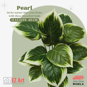 Pearl Artificial Plants Leaves Artificial Alocasia monstera Office Hotel Home Wedding EZ Art