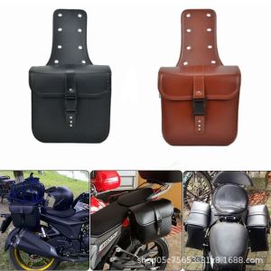 1 คู่รถจักรยานยนต์ด้านข้างกระเป๋าหนัง PU กันน้ำ Saddlebag รถ การปรับเปลี่ยนกระเป๋าแขวน