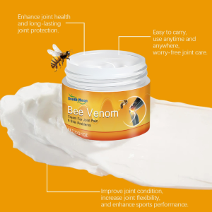 BEE VENOM PAIN RELIEF CREAM - Natural Ointment For Arthritis Joint Pain Back Pain Muscle Aches Stiffness Relief Balm Anti Inflammatory Massage Cream Fast Absorbing Soothing Moisturizing Therapy Cream For Knees Shoulders Neck Hands Legs Body Care